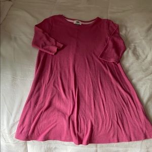 Old Navy girls pink/red knit dress